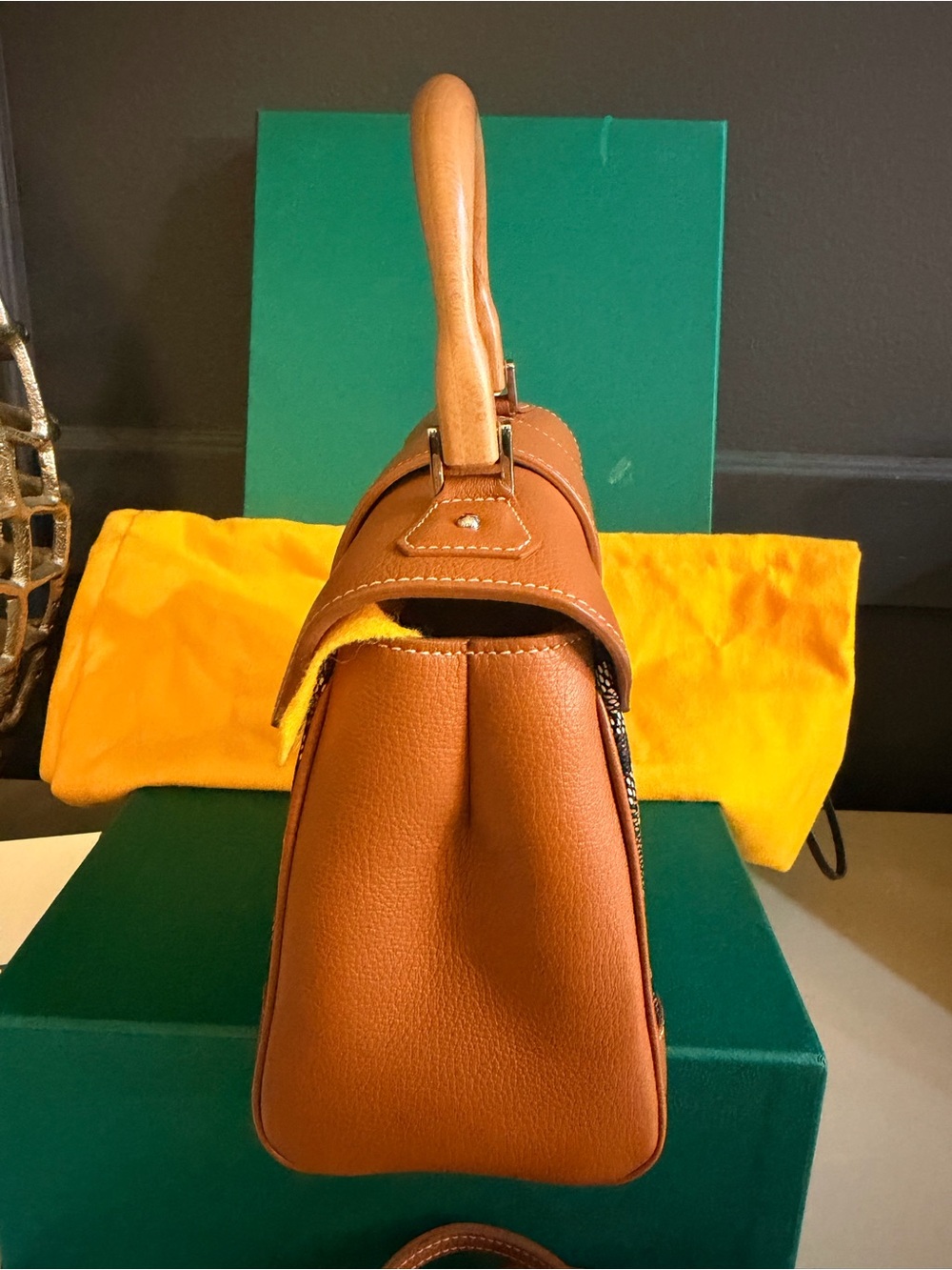 Goyard Saigon Mini Souple Crossbody Top Handle Bag | Full Set + | Like New - Picture 8 of 11